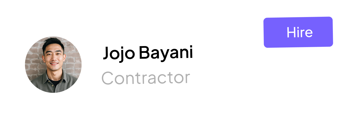 Manage international contractors